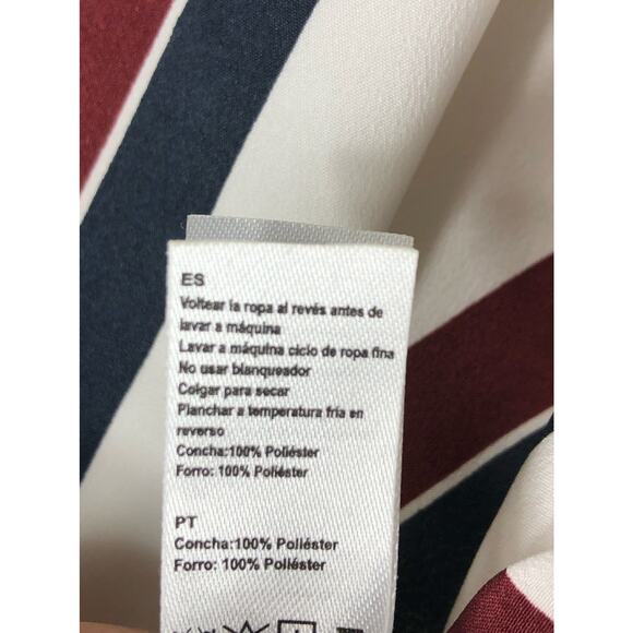 AMUSE SOCIETY Austin Striped Midi Dress Size Small V-Neck White Boho - Picture 7 of 8